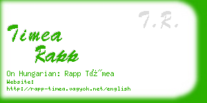 timea rapp business card